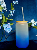 Frosted Glass Blue Cup