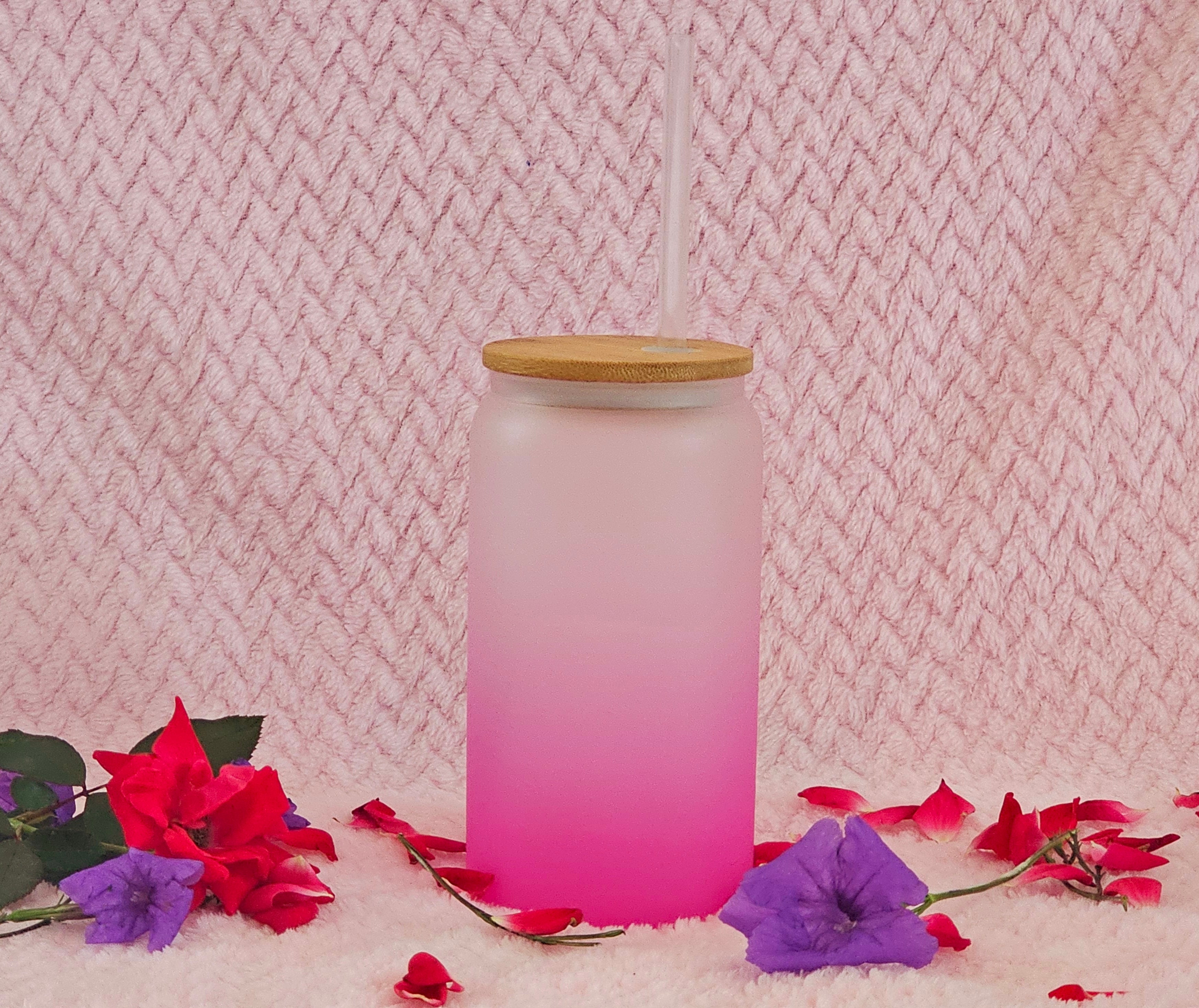 Frosted Glass Pink Cup